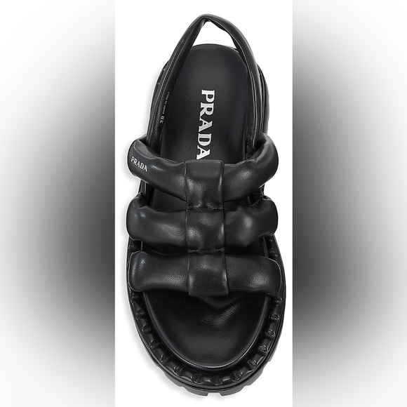 Blow Padded Leather Slingback Sport Sandals - Picture 1 of 7